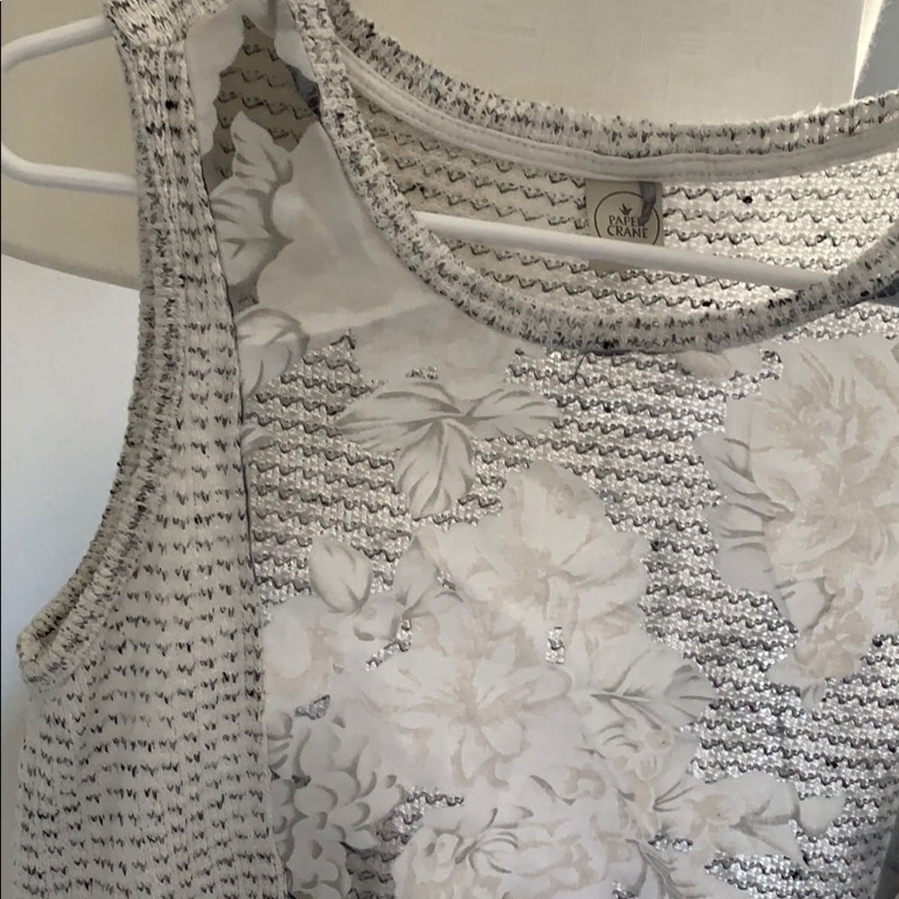 Paper Crane Knit and Sheer top